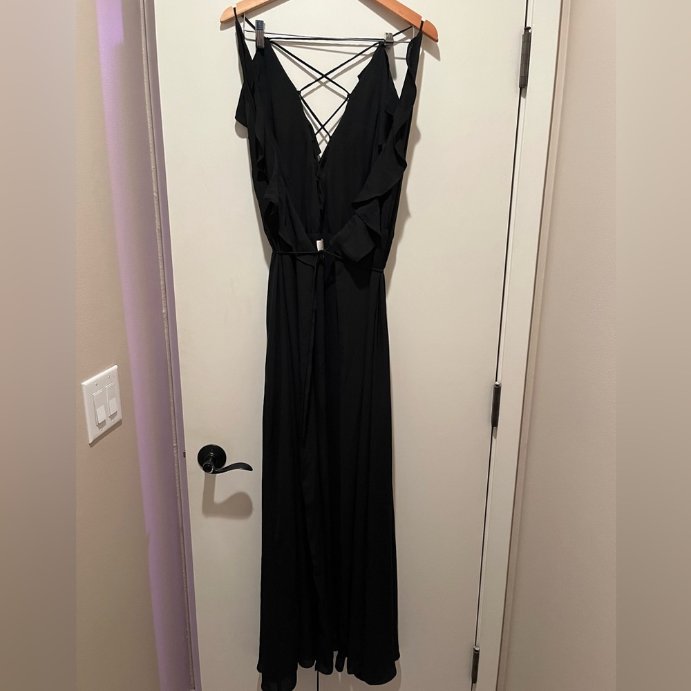 WAYF Jamie Ruffle Wrap Gown XXL